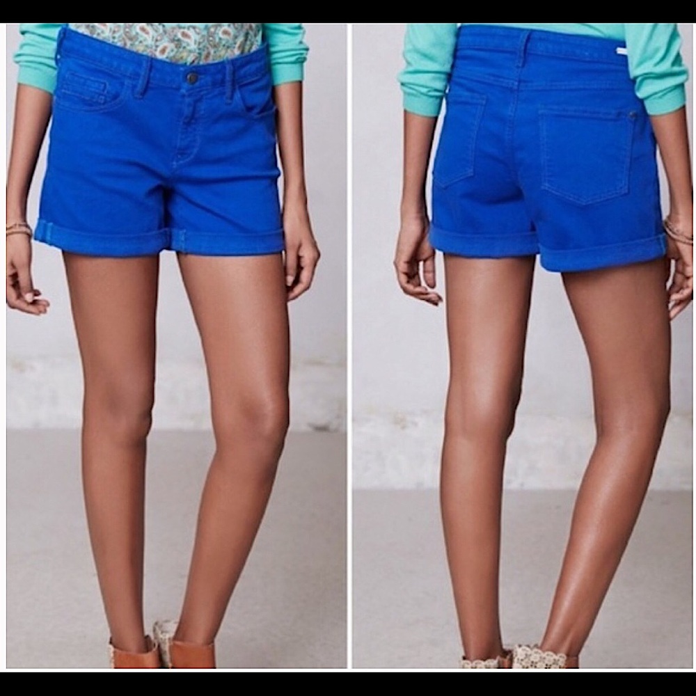 ANTHROPOLOGIE Pilcro  Cobalt Stet Shorts
